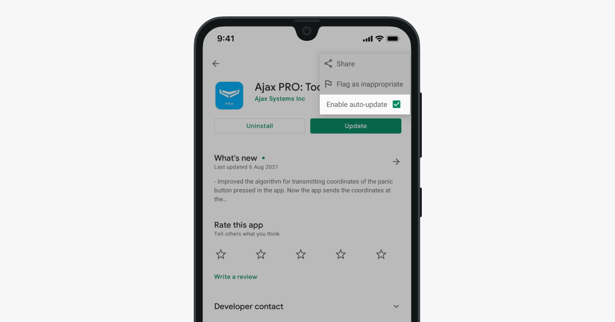 ajax pro update app