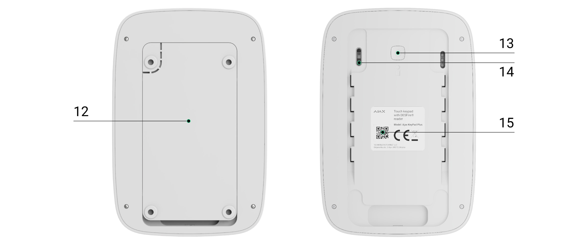 Teclado alarma AJAX KEYPAD PLUS con lector de tarjetas