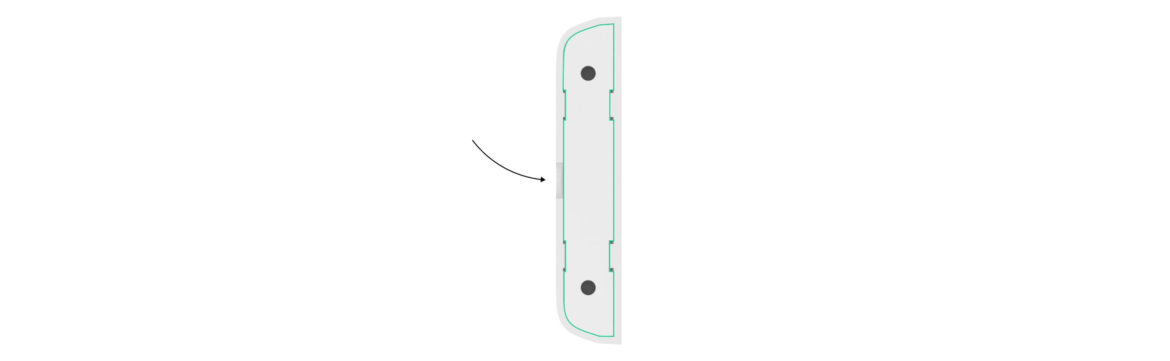 AJAX DoorProtect - Détecteur d'ouverture pour porte ou fenêtre + entrée  auxiliaire pour capteur filaire